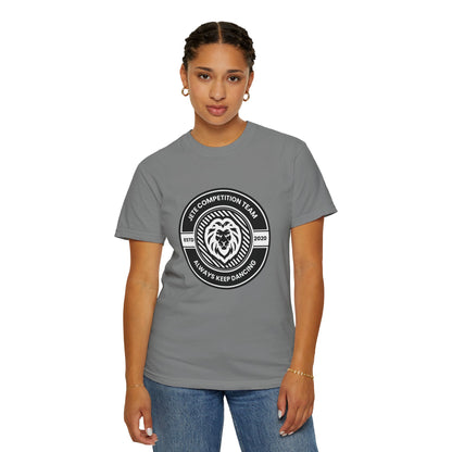"Jeté Competition Team,  Always Keep Dancing" Unisex Garment-Dyed T-Shirt – Collegiate-Style Dance Graphic Tee – Shirt for Dancers & Teams