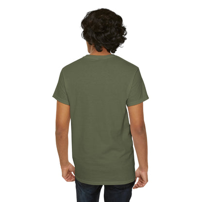“At the Barre for the Boos” Dance Halloween T-Shirt with Cute Ghost Ballet Graphics - Unisex Heavy Cotton Tee