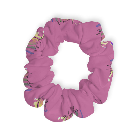 “One More Time Is a Lie” Scrunchie – Funny Dance Rehearsal Hair Accessory with Colorful Text Graphic