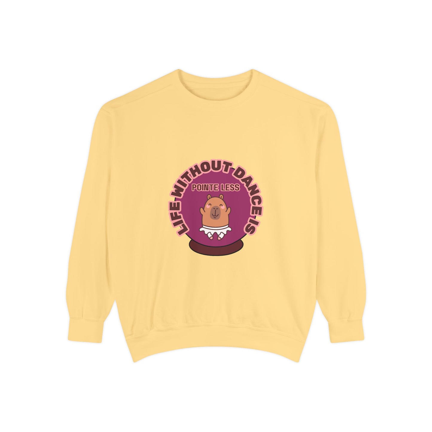 "Life Without Dance Is Pointeless" Unisex Lightweight Crewneck Sweatshirt – Bold Retro Ballet Pun Graphic Pullover for Dancers & Dance Lovers