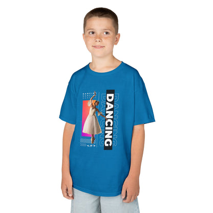 “Dancing” Youth Short Sleeve T-Shirt – Streetwear-Inspired Female Dancer Graphic – Trendy Kids Dance T-Shirt for Girls