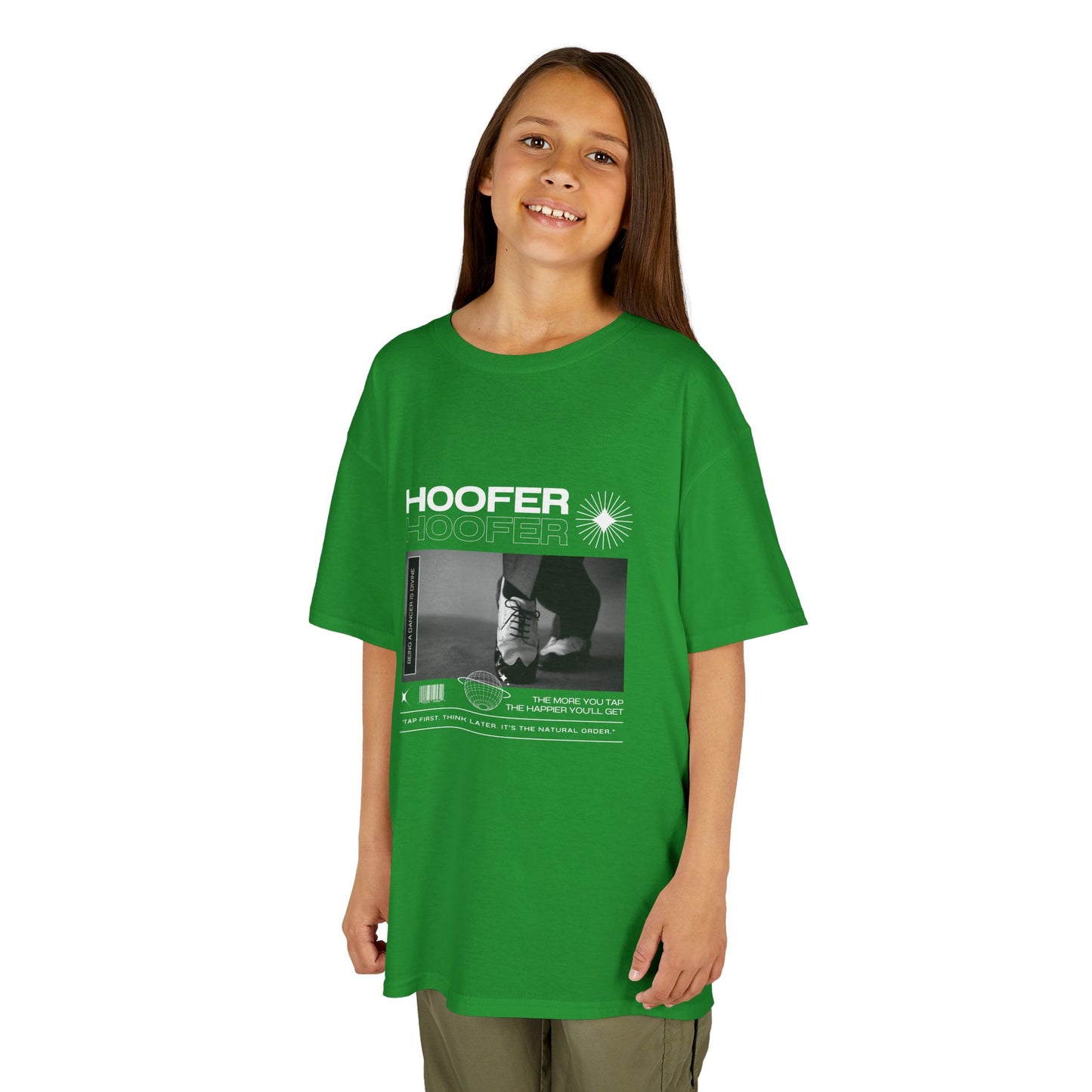 "Hoofer" Youth Short Sleeve Tee – Streetwear Tap Dance Shoes Graphic Kids T-Shirt