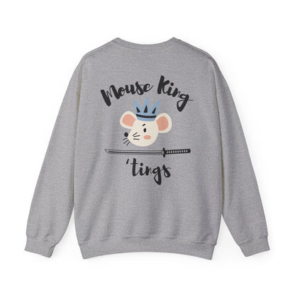 “Mouse King ’Tings” Back Print ADULT Sweatshirt + “Nutcracker 2025” Front – Unisex Heavy Blend Crewneck | Ballet Holiday Dance Apparel