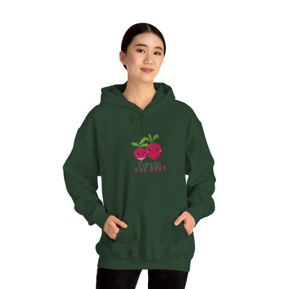 "Turnip the Beet" Unisex Hooded Sweatshirt – Funny Dance Pun Hoodie with Cute Veggie Graphic | Cozy Gift for Dancers & Foodie Fans