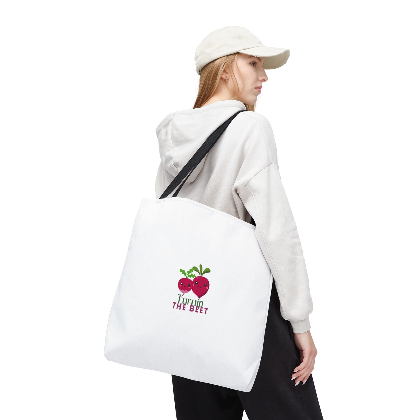 "Turnip the Beet" Canvas Tote Bag – Cute Veggie Graphic Dance-Themed Reusable Bag for Grocery Runs, Dance Class & Everyday Use