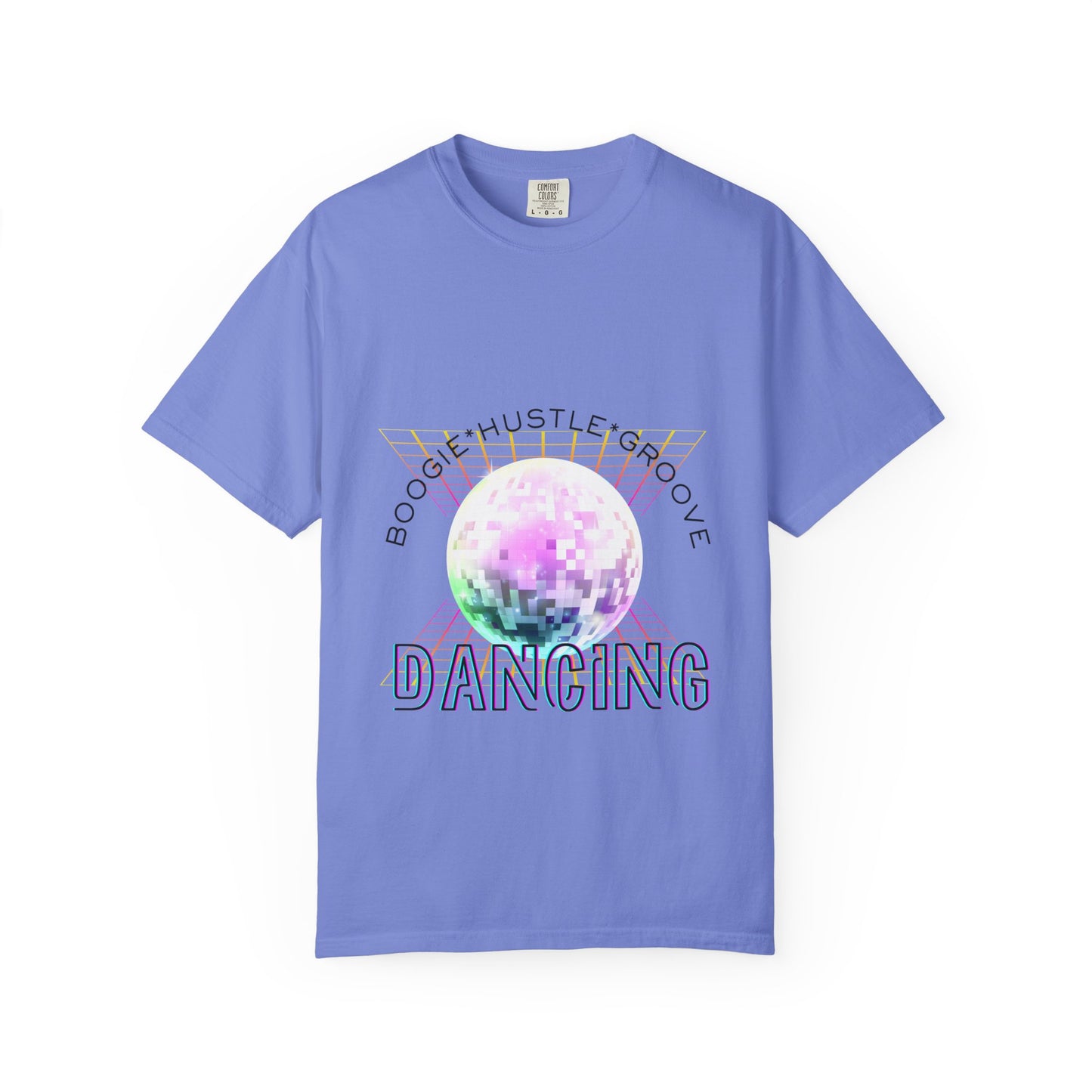 "Boogie, Hustle, Groove - Dancing" Streetwear Dance Graphic – Unisex Garment-Dyed T-Shirt