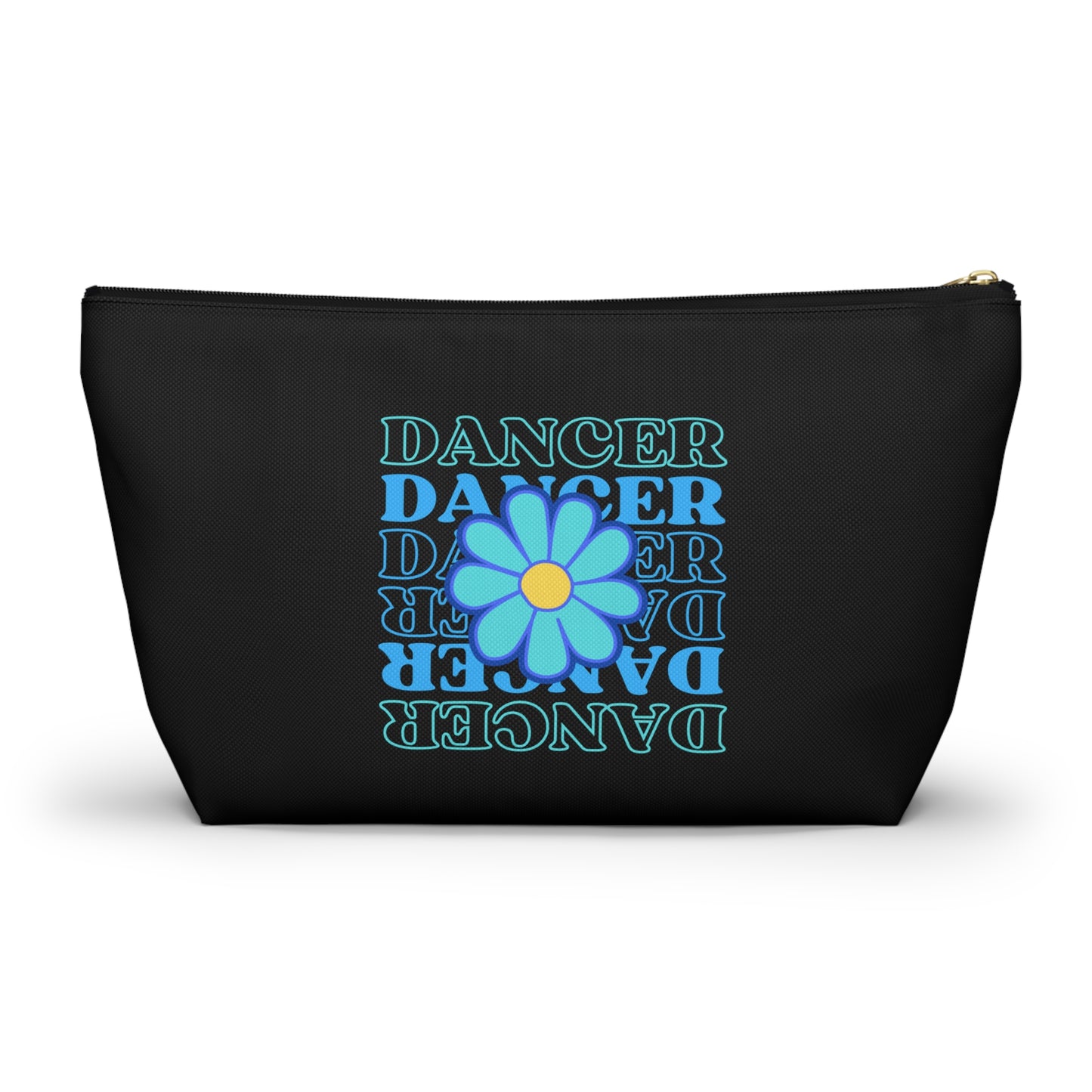 "Dancer" Makeup Bag – Elegant Floral Dance Graphic – Stylish Zipper Pouch for Cosmetics, Accessories & Gifts for Dancers