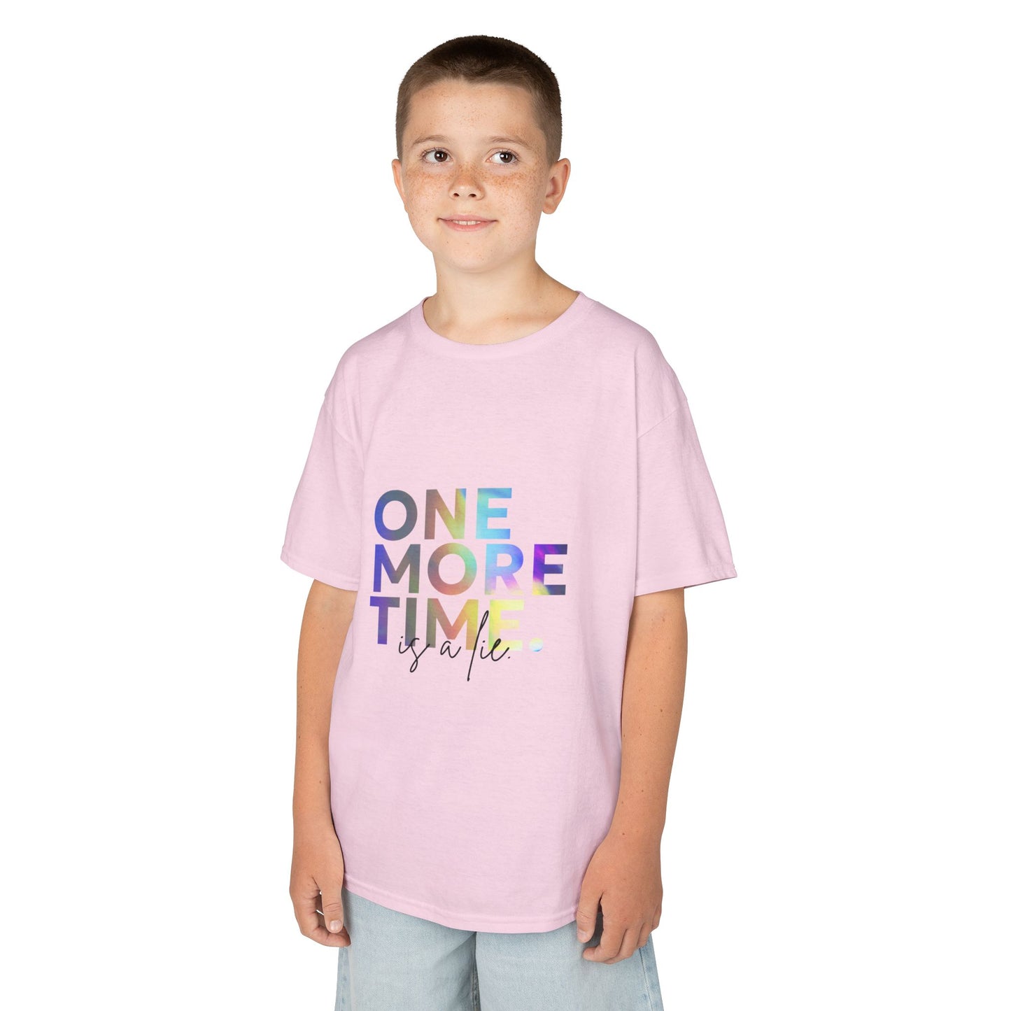 “One More Time is a Lie” Colorful Dancer Shirt – Funny Dance Practice Saying T-Shirt for Kids - Youth Dance Graphic Tee