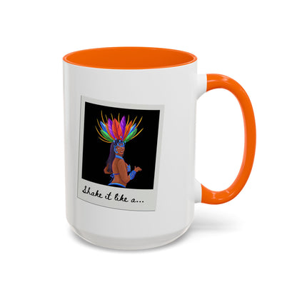 "Shake It Like a..." Accent Coffee Mug – Fun Dance Quote Ceramic Mug for Dancers and Music Lovers