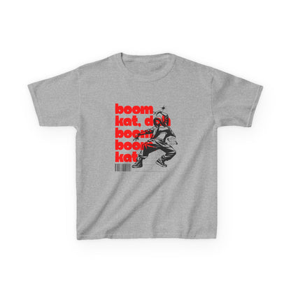 “Boom Kat Youth Short Sleeve Dance T-Shirt – Bold Streetwear-Inspired Graphic Tee for Kids