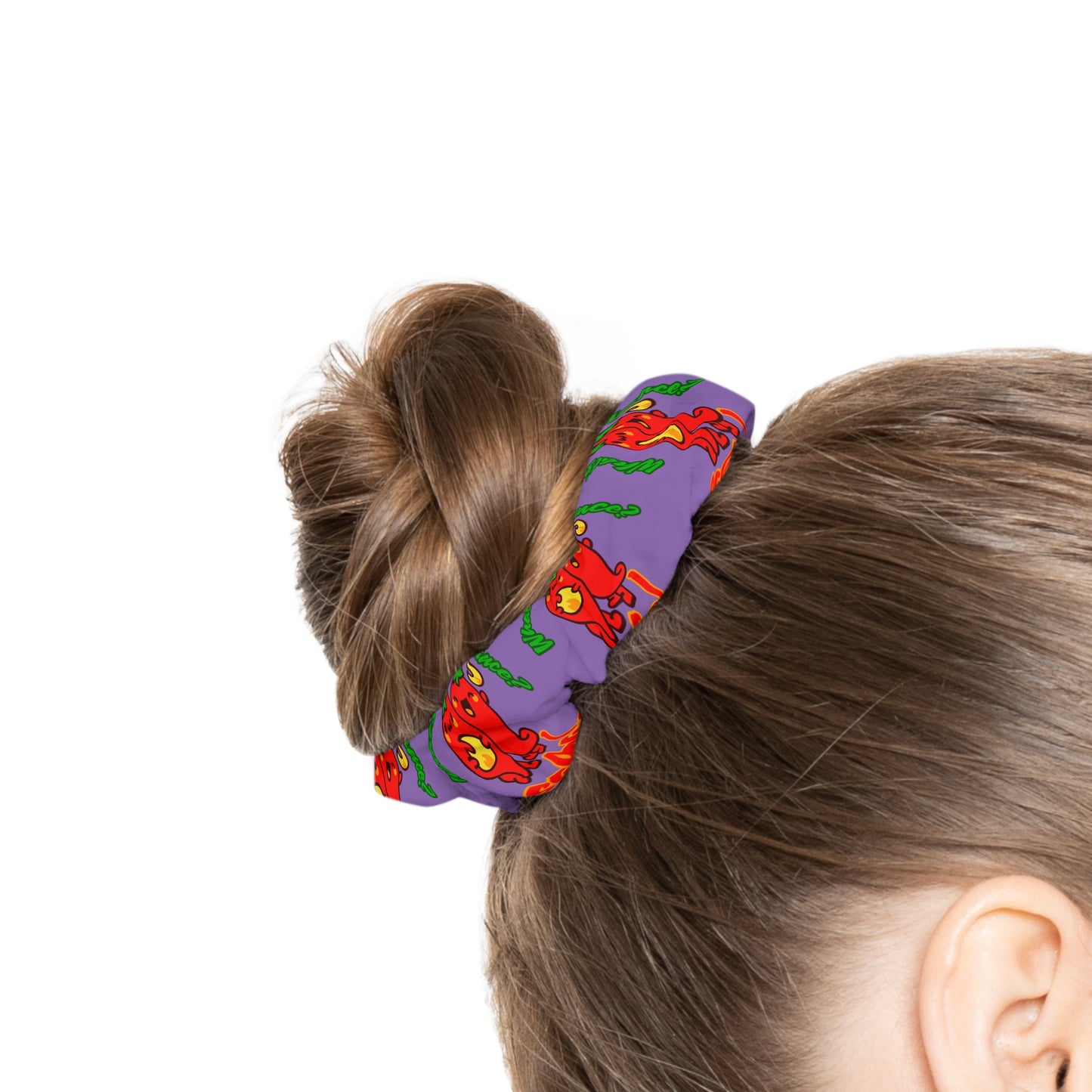 “What's a Pepper's Favorite Dance? Salsa!” Scrunchie – Funny Dance Pun Hair Accessory with Cute Pepper Graphic