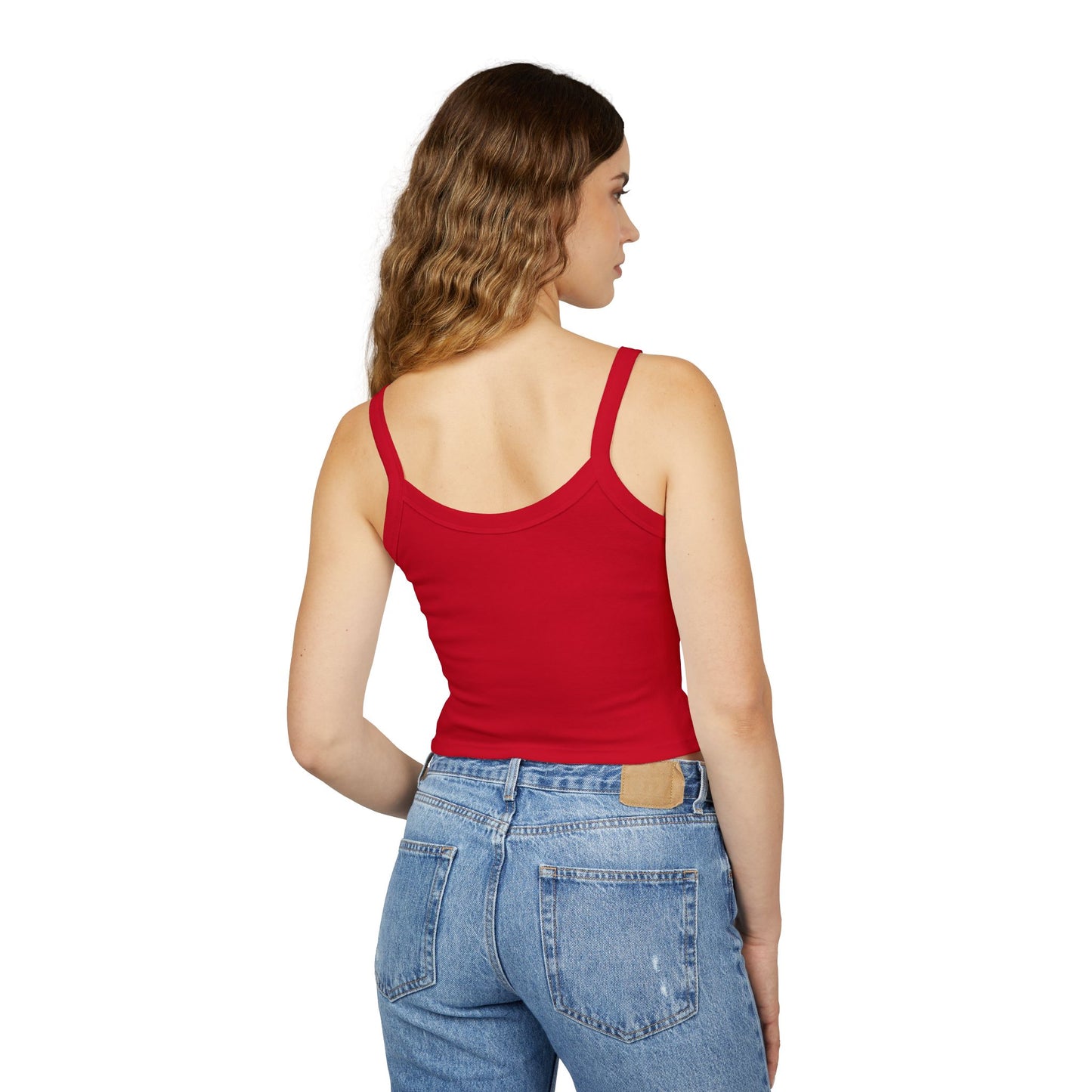 "What’s a Pepper’s Favorite Dance? Salsa!" Women’s Spaghetti Strap Tank Top – Cute Pepper Graphic | Funny Dance Pun Shirt for Dancers & Food Lovers