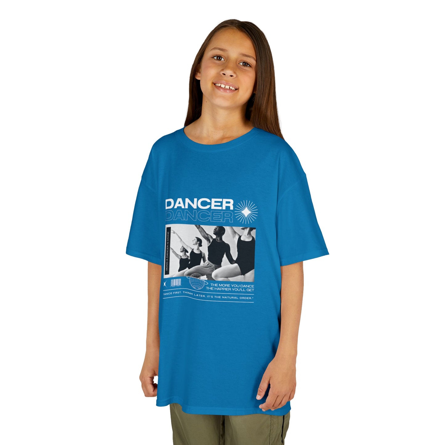 “Dancer” Youth Short Sleeve Tee – Young Ballet Dancers at the Barre Streetwear-Inspired Dance Shirt for Kids