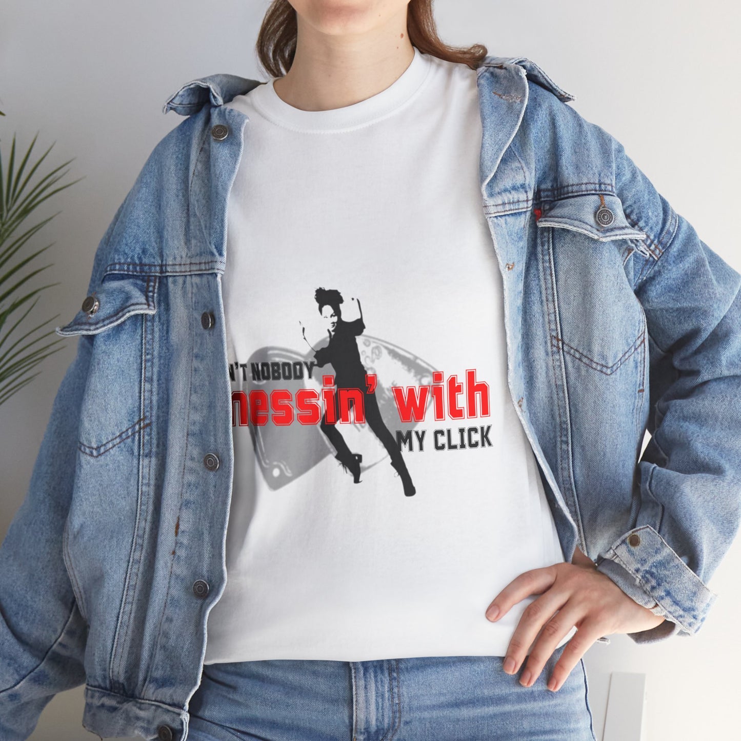 "Ain’t Nobody Messin’ With My Click" Tap Dance Tee – Unisex Heavy Cotton T-Shirt with Taps & Dancer Graphic