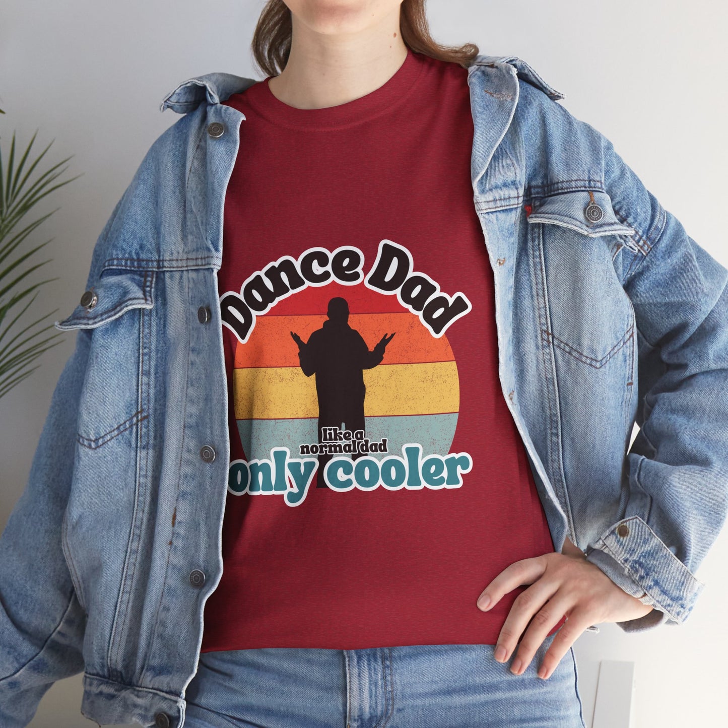 "Dance Dad" Unisex Heavy Cotton Tee – Funny Retro Dance Shirt for Cool Dads
