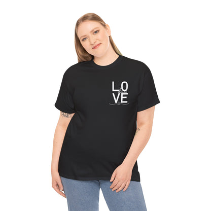 "LOVE Dance" Unisex Heavy Cotton Tee – Script Letter Graphic Dance Lover T-Shirt