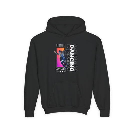 “Dancing” Male Dancer Streetwear Graphic | Unisex Youth Hoodie – Dance Hoodie for Kids & Young Performers