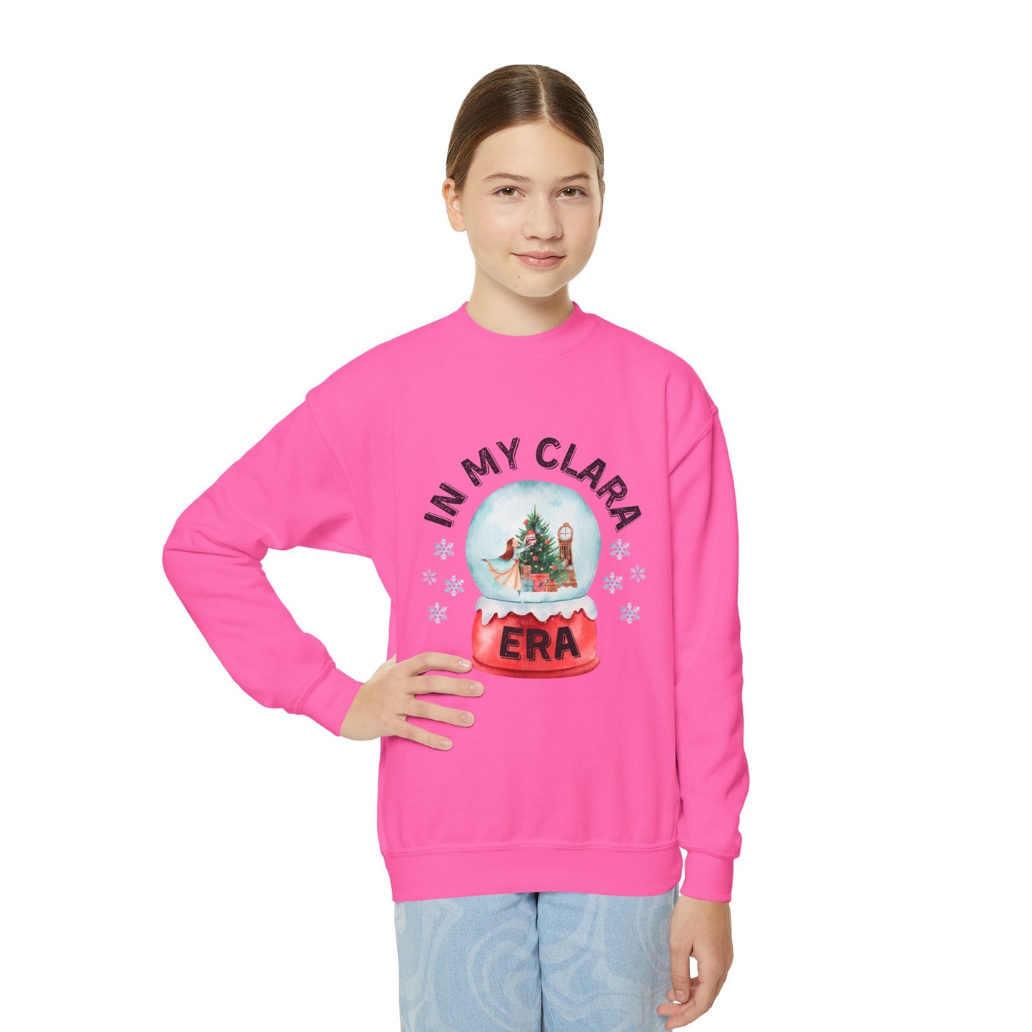“In My Clara Era” YOUTH Sweatshirt – Ballet Nutcracker Crewneck for Kids | Youth Heavy Blend Dance Apparel