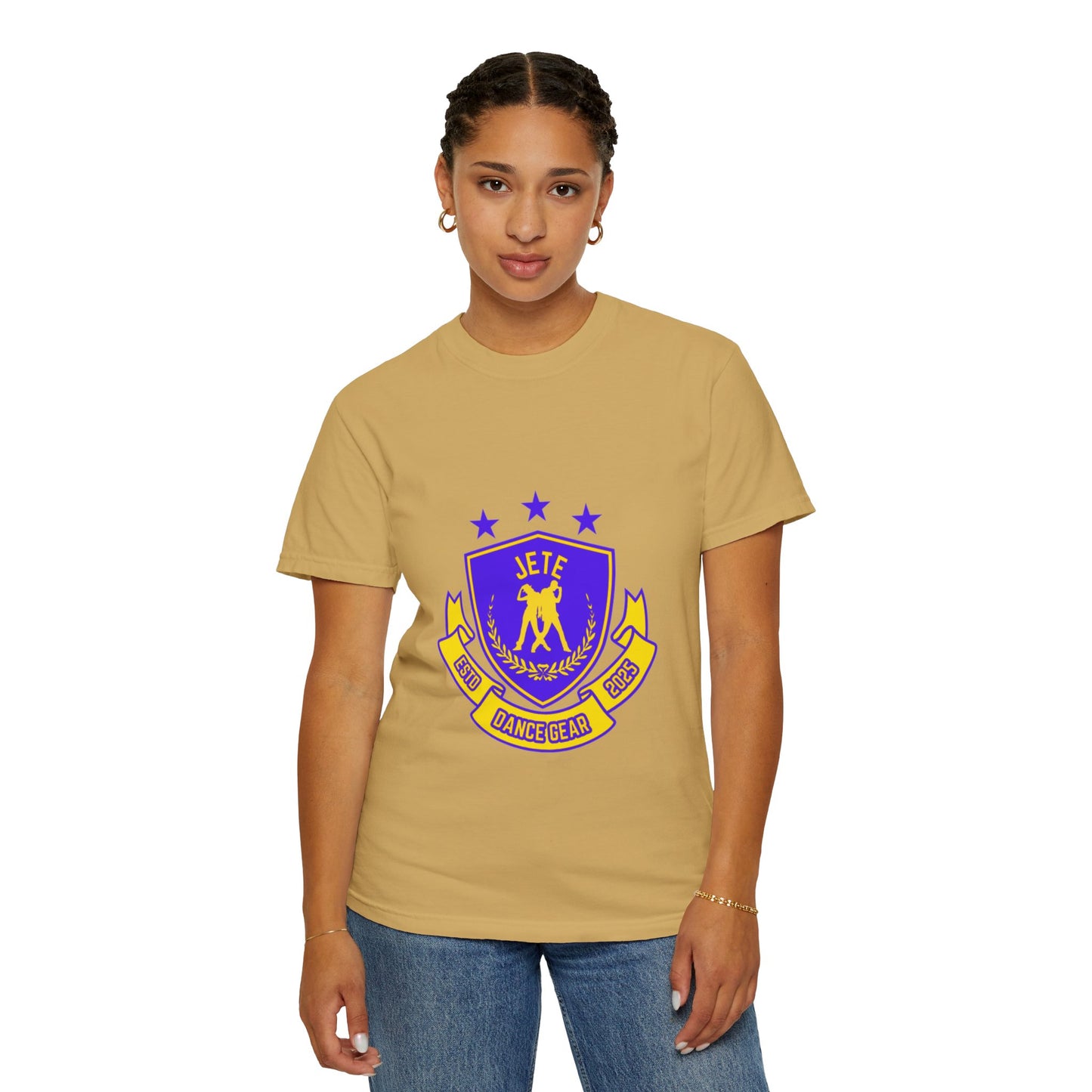 "Jeté Dance Gear" Unisex Garment-Dyed T-Shirt – Collegiate-Style Graphic Tee – Dance Apparel for Dancers & Performers