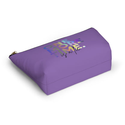 "One More Time is a Lie" Makeup Bag – Colorful Text-Based Dance Graphic – Funny Dance-Themed Zipper Pouch for Cosmetics, Accessories & Gifts