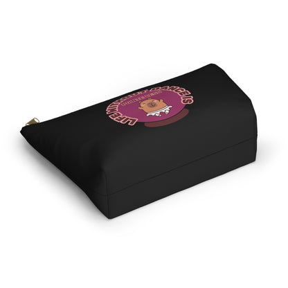 "Life Without Dance is Pointeless" Makeup Bag – Cute Dancing Capybara Graphic – Funny Ballet-Themed Zipper Pouch for Cosmetics, Accessories & Gifts