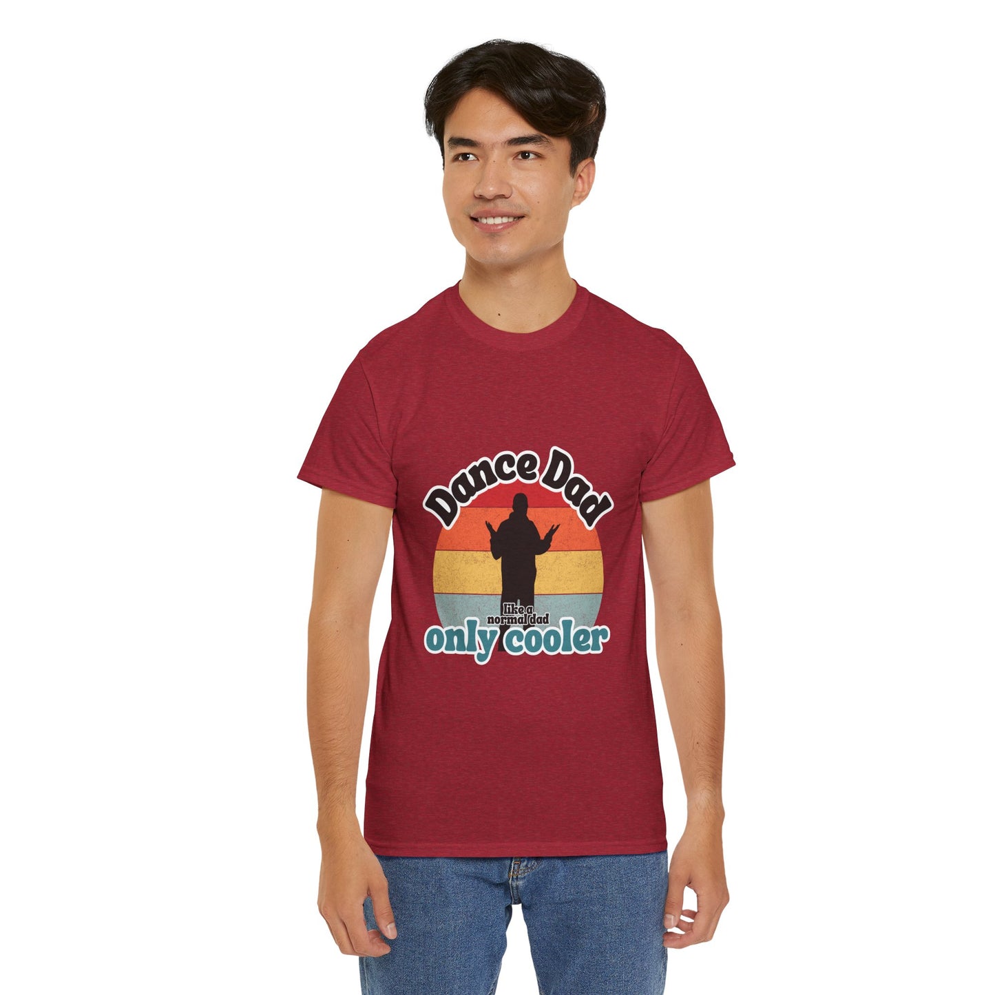 "Dance Dad" Unisex Heavy Cotton Tee – Funny Retro Dance Shirt for Cool Dads