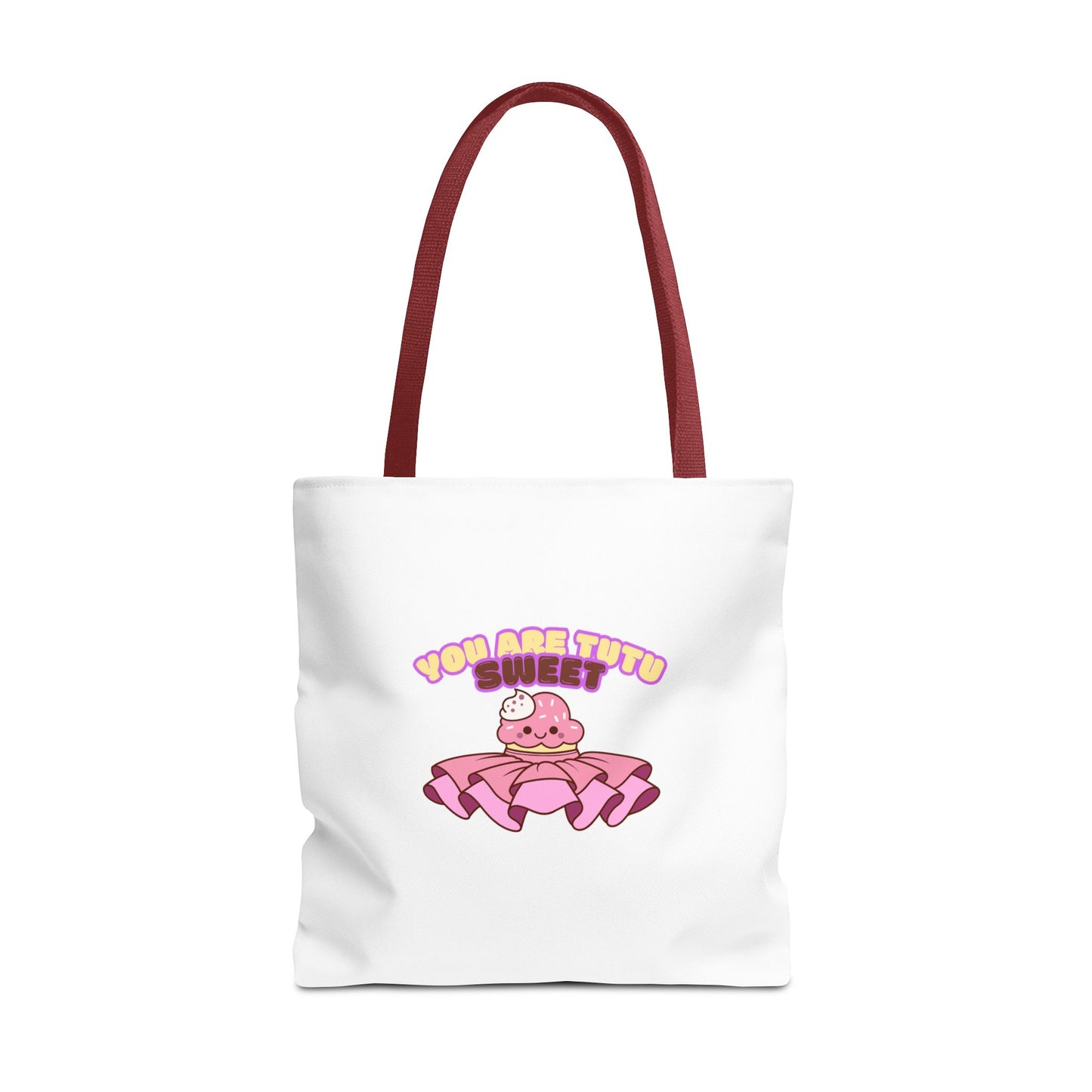 "You Are Tutu Sweet" Kawaii Cupcake Dance Tote Bag – Cute Canvas Bag for Dancers, Dance Moms & Ballet Lovers | Dance Gift Idea