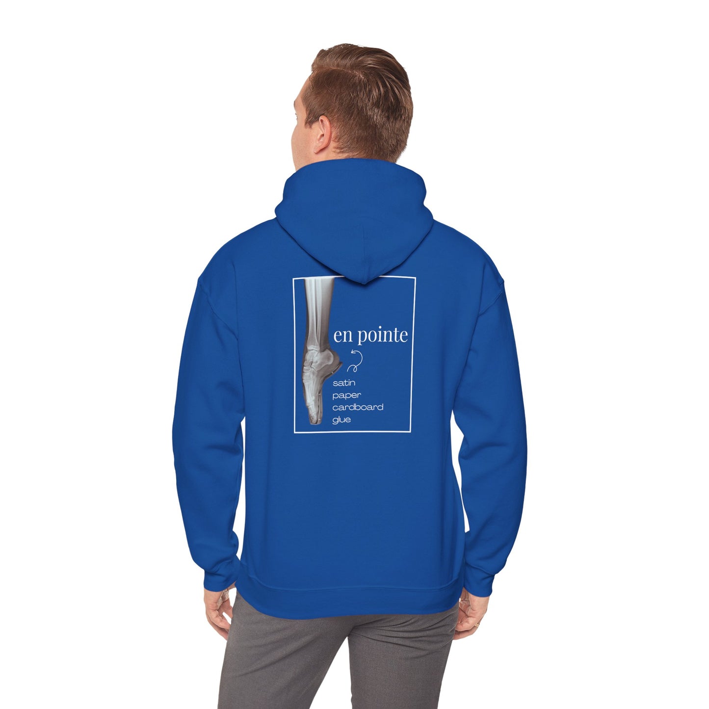 "I Dance En Pointe" Unisex Hoodie – Ballet-Themed Personalized Hoodie for Teens and Adults Featuring X-Ray Foot Design