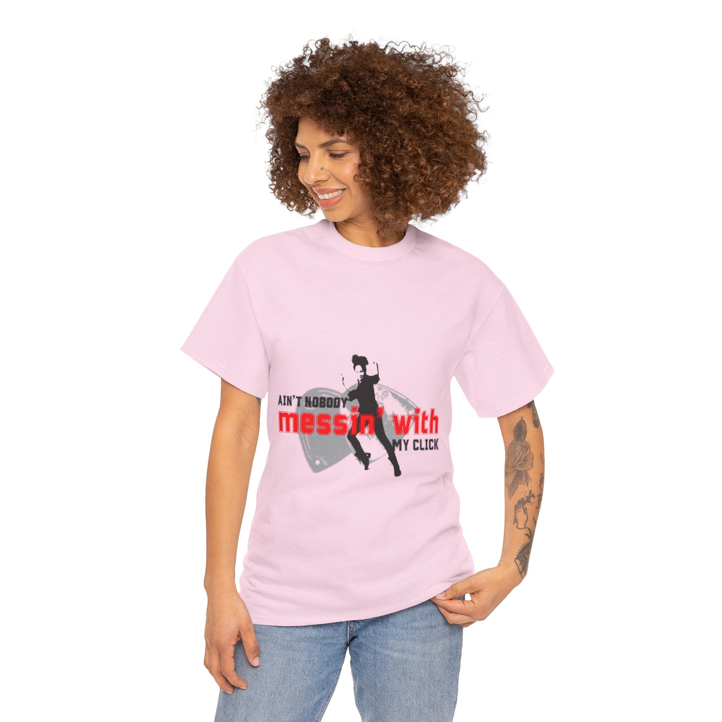 "Ain’t Nobody Messin’ With My Click" Tap Dance Tee – Unisex Heavy Cotton T-Shirt with Taps & Dancer Graphic
