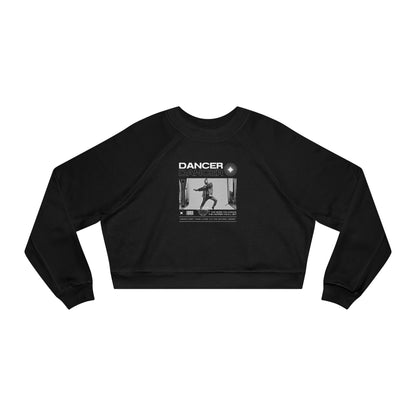 “Dancer” Jazz-Inspired Pose Streetwear Graphic | Jazz & Ballet Dance Sweatshirt for Dancers & Enthusiasts - Women’s Cropped Sweatshirt