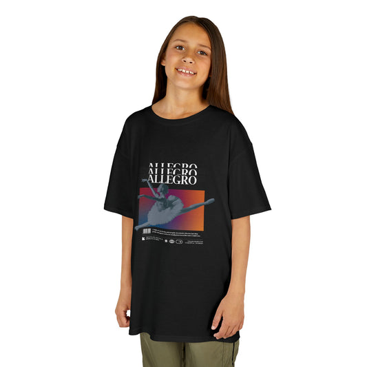 “Allegro” Definition Youth Ballet Short Sleeve T-Shirt – Streetwear-Inspired Ballerina Graphic Kids Dance Tee