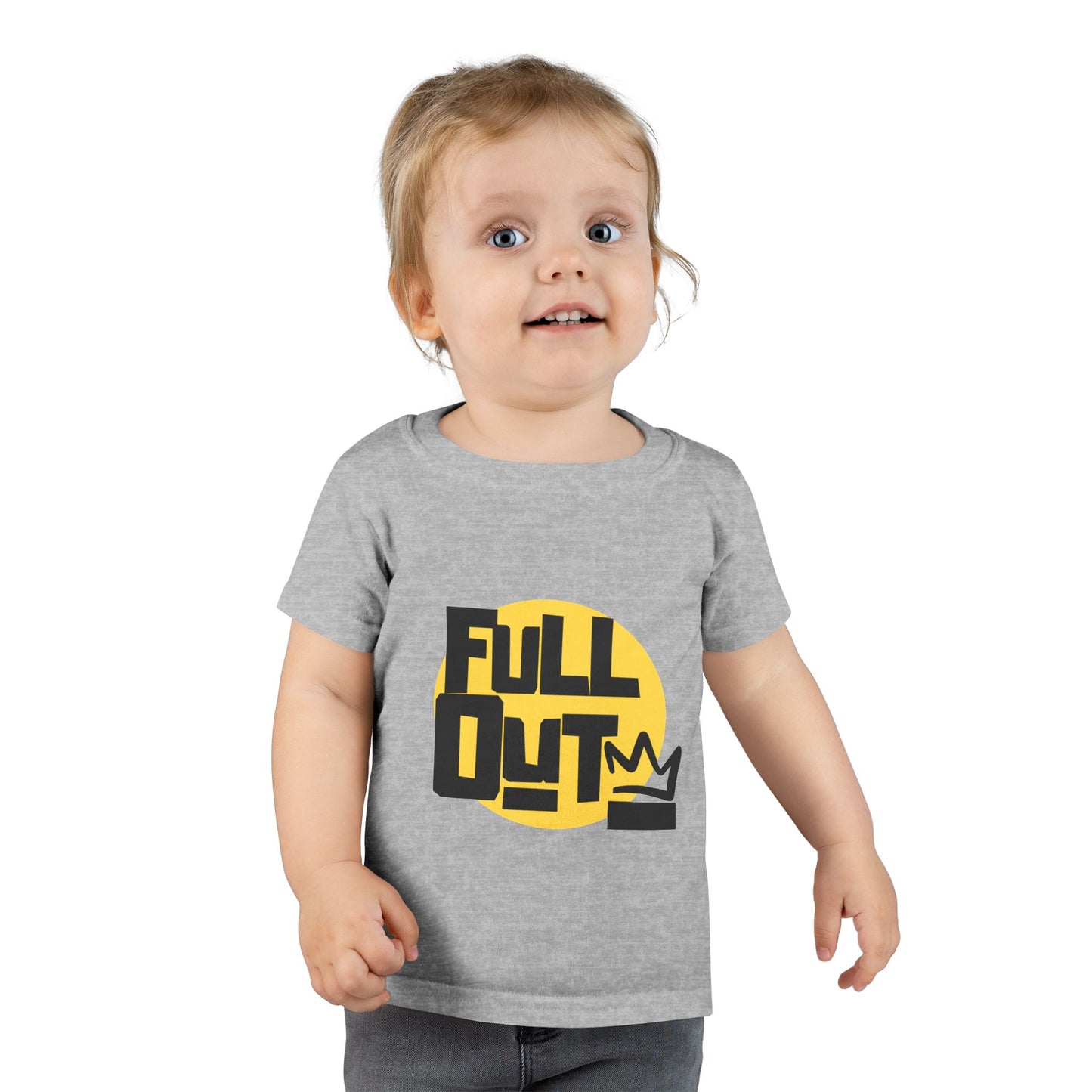 "Full Out" Toddler Dance T-Shirt – Bold Streetwear-Inspired Graphic Short Sleeve Tee for Kids