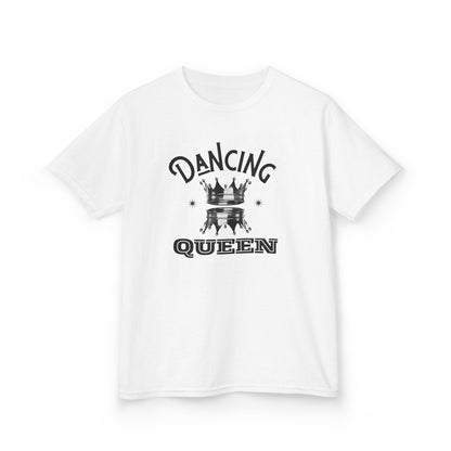 “Dancing Queen" Kids Heavy Cotton™ Tee with Crown Graphic – Dance-Inspired Graphic Tee for Adults & Kids
