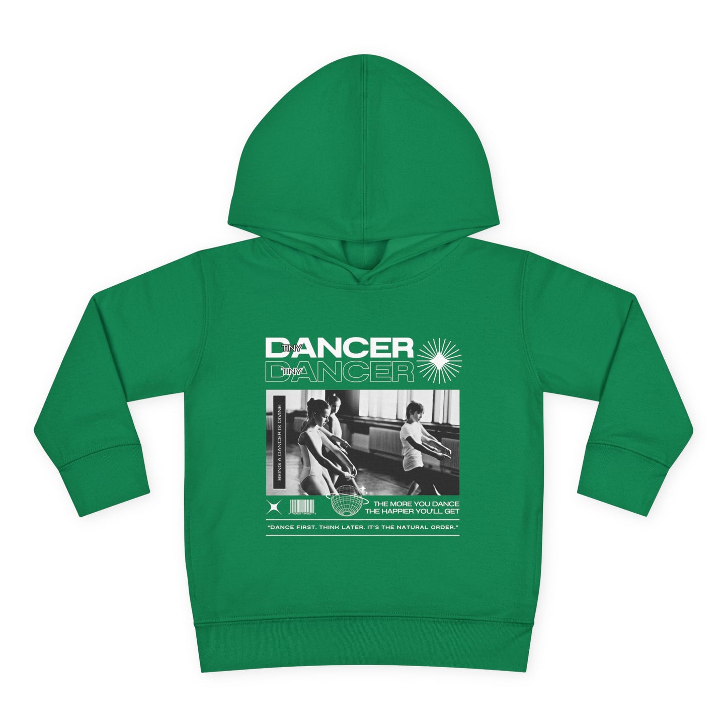 “Dancer” Toddler Pullover Hoodie – Streetwear-Inspired Ballet Class Graphic Sweatshirt for Kids”