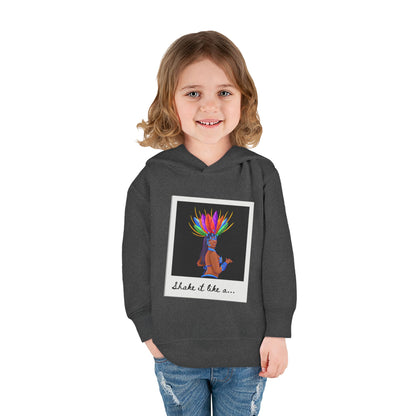 "Shake It Like a..." Toddler Pullover Hoodie – Carnival Samba Dancer Graphic Fleece Sweatshirt for Kids