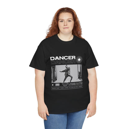 "Dancer "Jazz Pose Unisex Heavy Cotton Tee – Streetwear-Inspired Jazz Dance Graphic T-Shirt for Performers