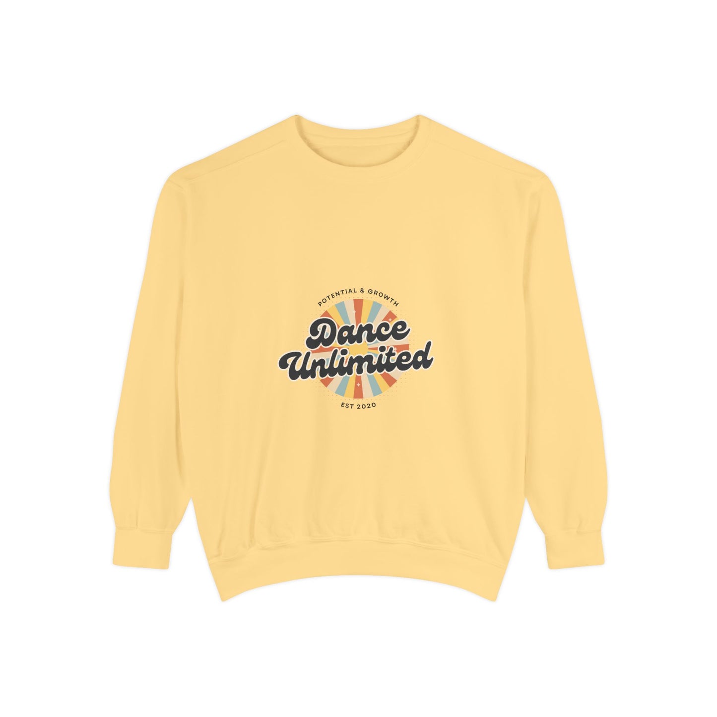 "Dance Unlimited – Potential & Growth" Unisex Lightweight Crewneck Sweatshirt – Retro-Inspired Motivational Dance Pullover for Performers & Creatives