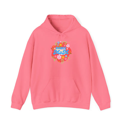 "Dance Mom" Superhero Hoodie – Floral Front Graphic & Fun Back Design | Unisex Hooded Sweatshirt for Proud Dance Parents