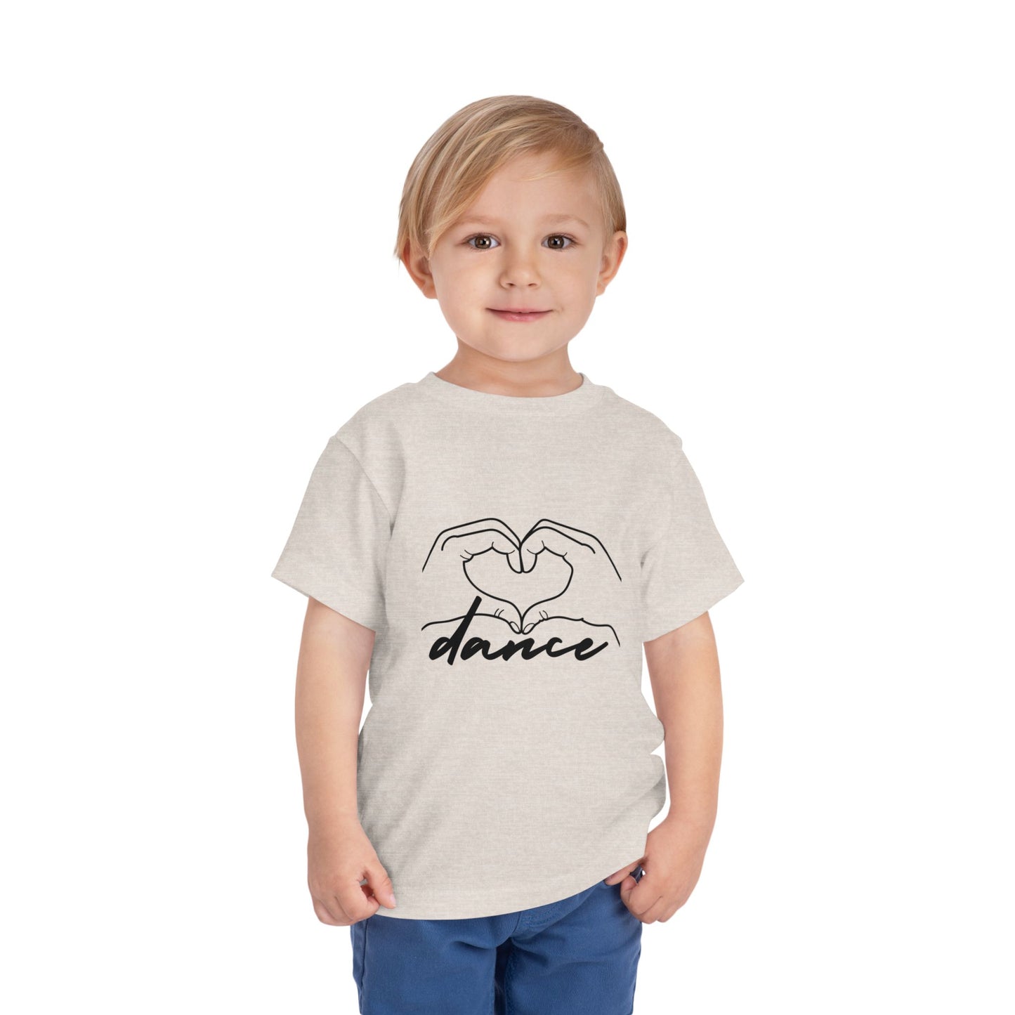 "Dance" Heart Hands Toddler Short Sleeve Tee – Heart Hands Graphic Dance Lover T-Shirt