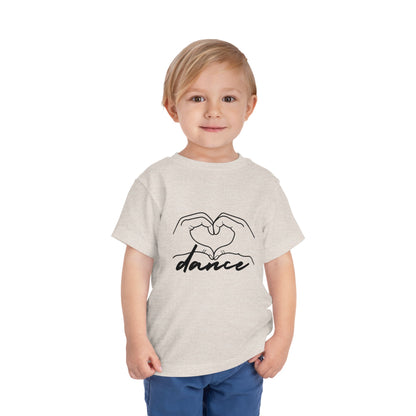 "Dance" Heart Hands Toddler Short Sleeve Tee – Heart Hands Graphic Dance Lover T-Shirt