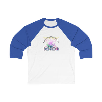 "Boogie, Hustle, Groove - Dancing" Streetwear Dance Graphic – Unisex 3/4 Sleeve Baseball Tee