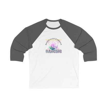 "Boogie, Hustle, Groove - Dancing" Streetwear Dance Graphic – Unisex 3/4 Sleeve Baseball Tee