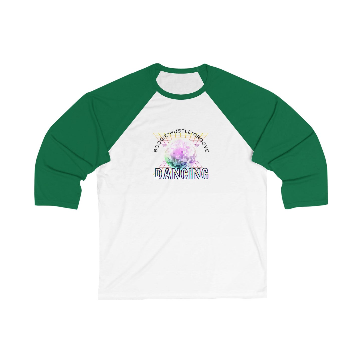 "Boogie, Hustle, Groove - Dancing" Streetwear Dance Graphic – Unisex 3/4 Sleeve Baseball Tee