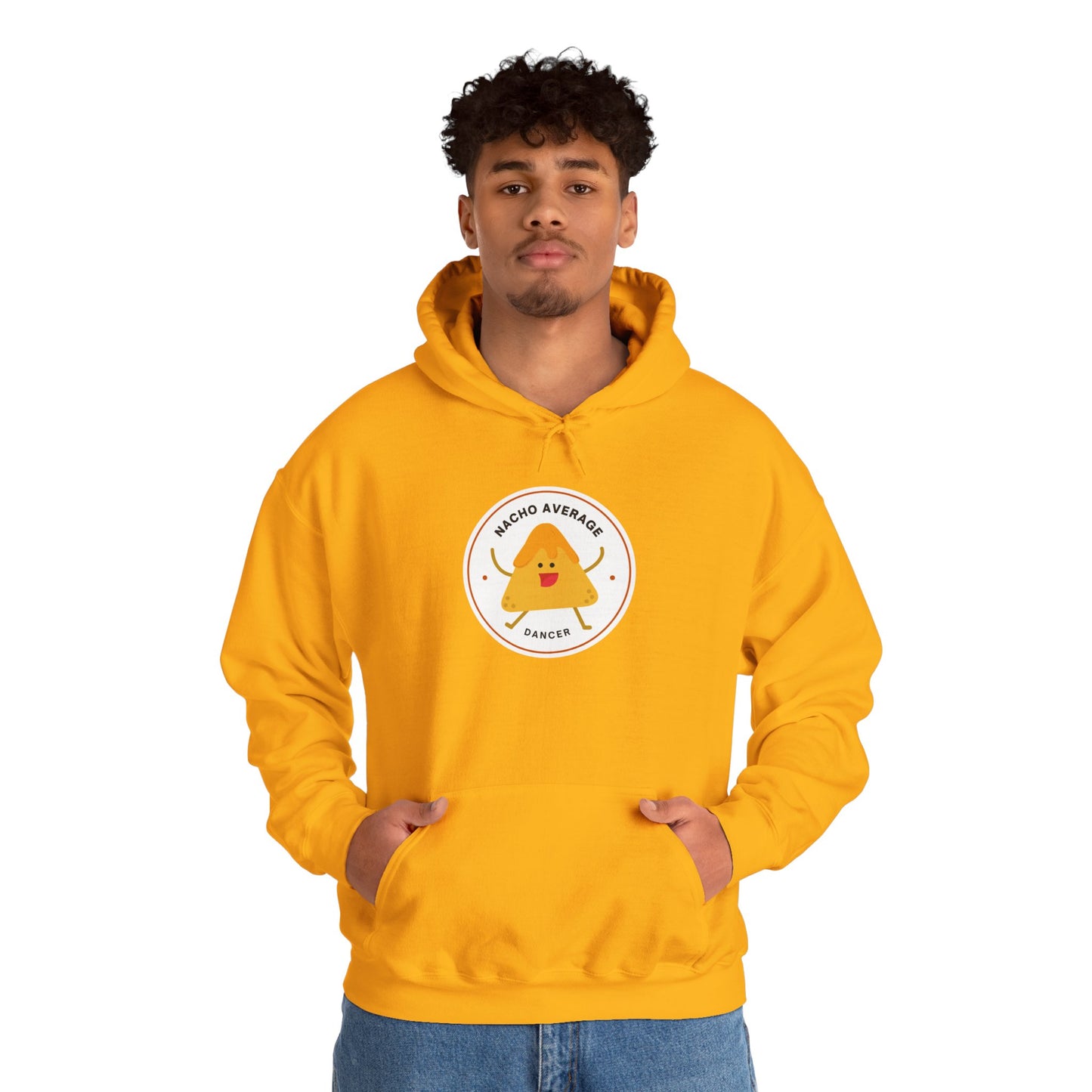 "Nacho Average Dancer" Unisex Hooded Sweatshirt – Funny Dance Pun Hoodie with Cute Nacho Graphic | Cozy Gift for Dancers & Food Lovers