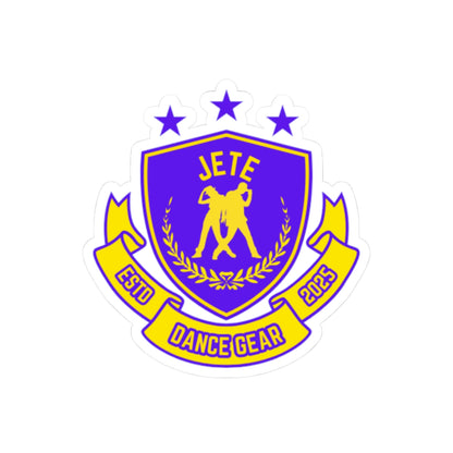 "Jeté Dance Gear" Kiss-Cut Sticker – Collegiate-Inspired Dance Graphic – Vinyl Sticker for Laptops, Water Bottles & Journals