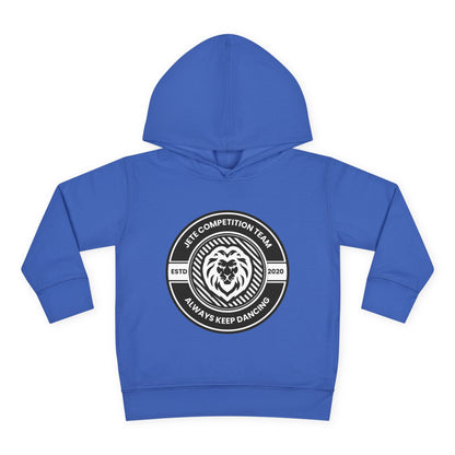 “Jeté Competition Team: Always Keep Dancing” Toddler Pullover Fleece Hoodie – Collegiate Dance Graphic |  Sweatshirt for Kids