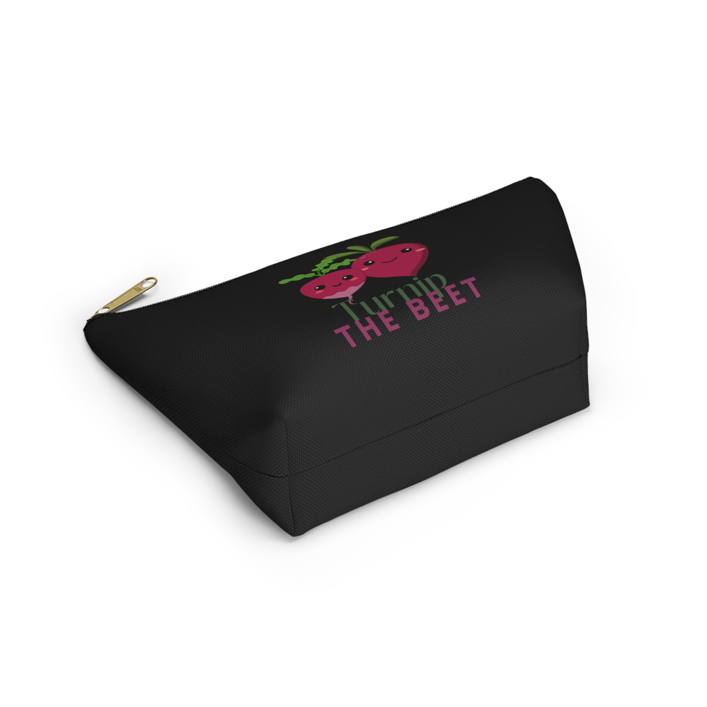 "Turnip the Beet" Makeup Bag – Cute Vegetable Dance Pun Graphic – Fun Dance-Themed Zipper Pouch for Cosmetics, Accessories & Gifts
