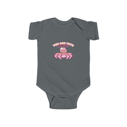"You Are Tutu Sweet" Infant Short Sleeve Bodysuit – Kawaii Cupcake in Tutu Graphic Baby Outfit for Dance-Loving Families