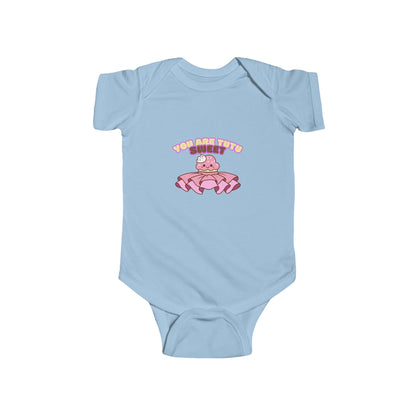 "You Are Tutu Sweet" Infant Short Sleeve Bodysuit – Kawaii Cupcake in Tutu Graphic Baby Outfit for Dance-Loving Families