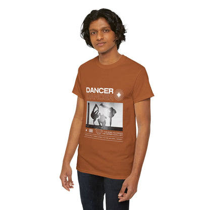 “Dancer” Graphic with Breakdancer Streetwear-Inspired Design | Hip-Hop Dance T-Shirt for Men & Women | Unisex Heavy Cotton Tee